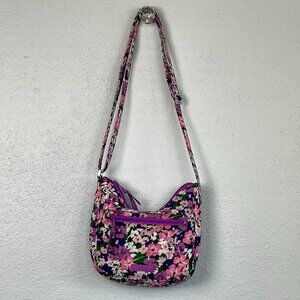 Vera Bradley "Flower Garden" Purple Small Crossbody Bag Purse